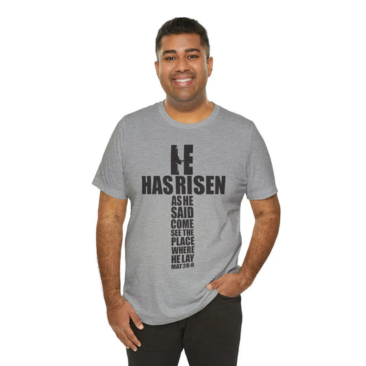 He Has Risen Christian Shirt Printify