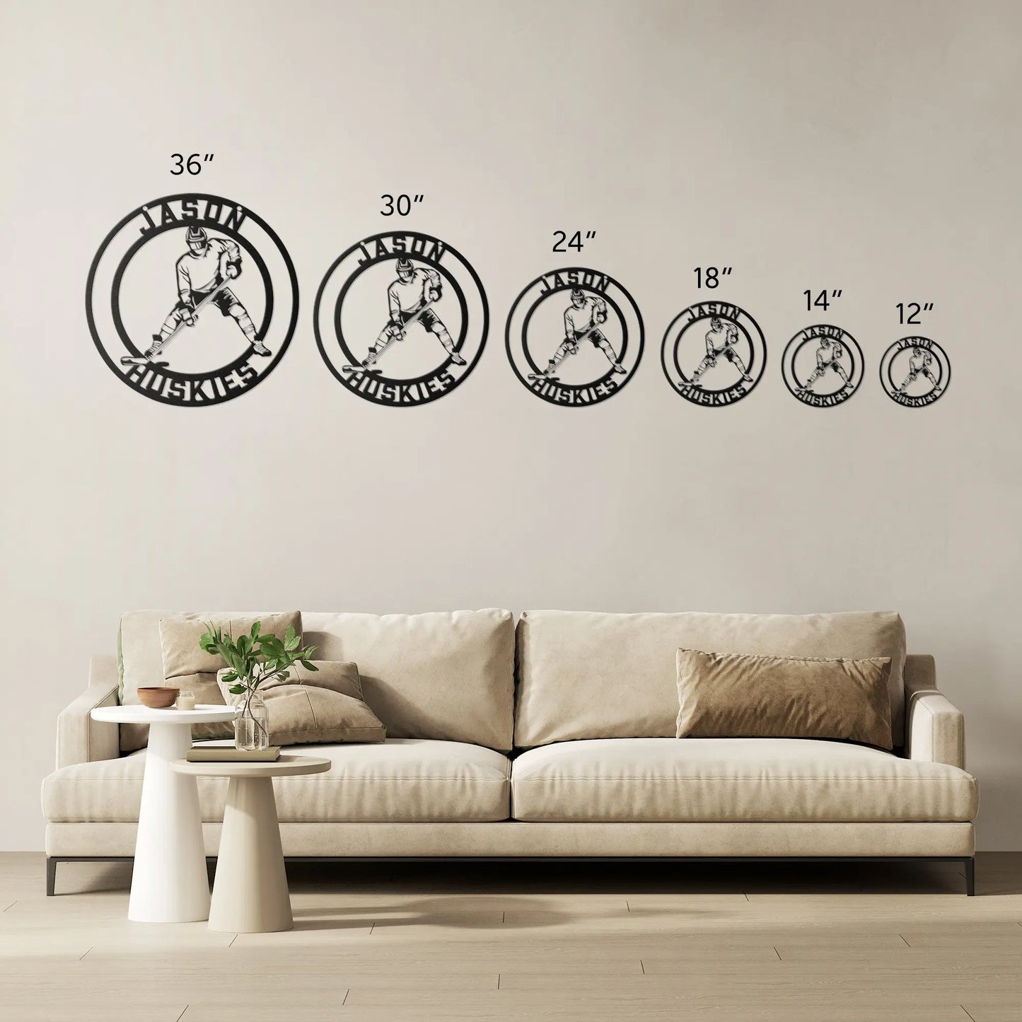 Hockey Player Metal Sign - Amazing Faith Designs