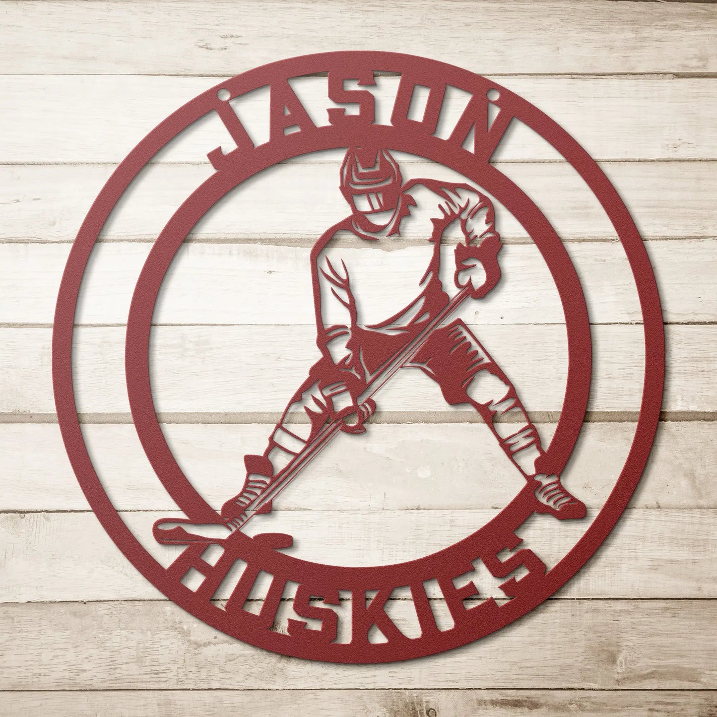 Hockey Player Metal Sign teelaunch