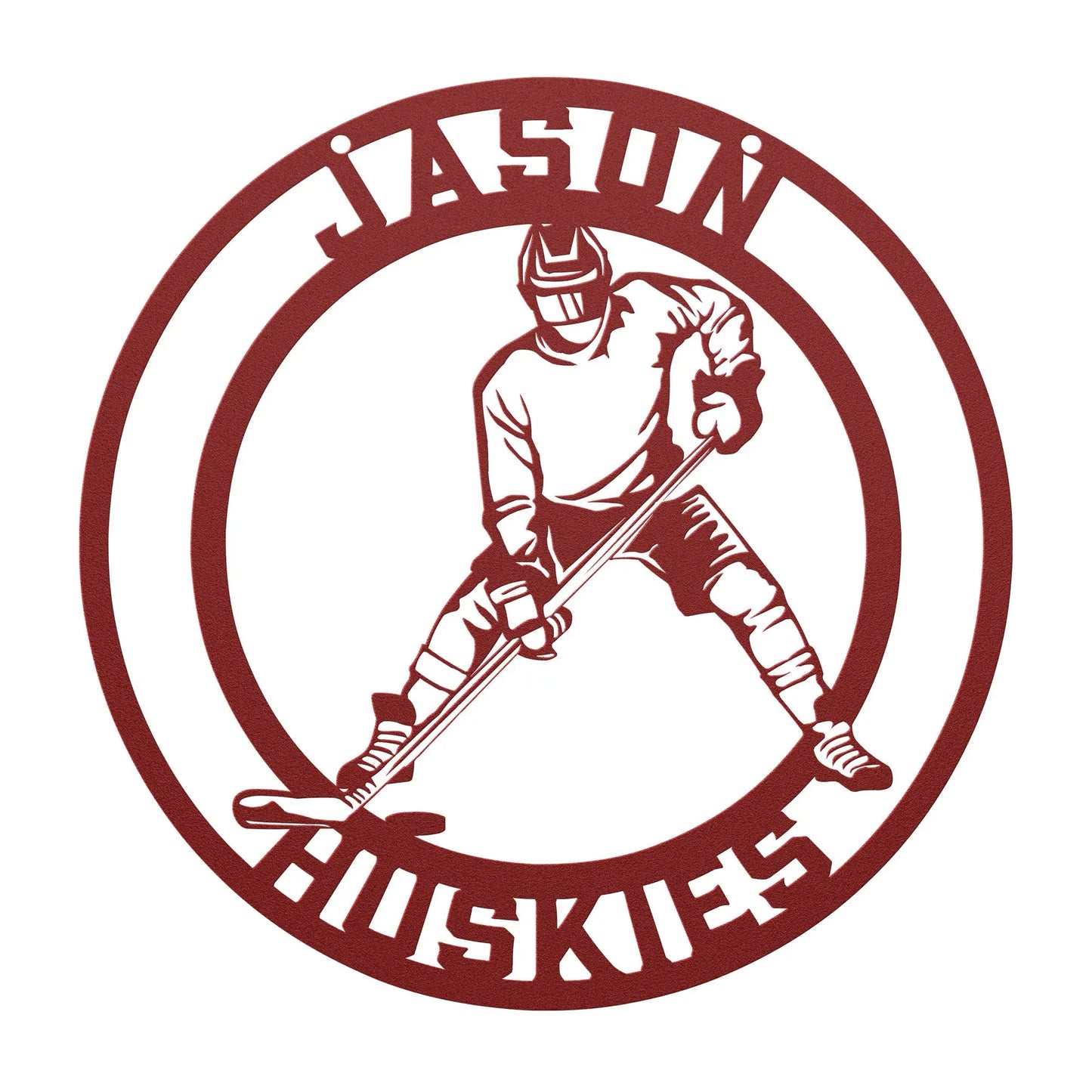 Hockey Player Metal Sign - Amazing Faith Designs