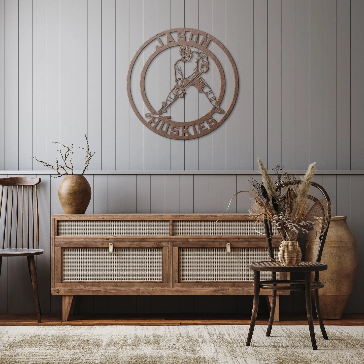 Hockey Player Metal Sign - Amazing Faith Designs