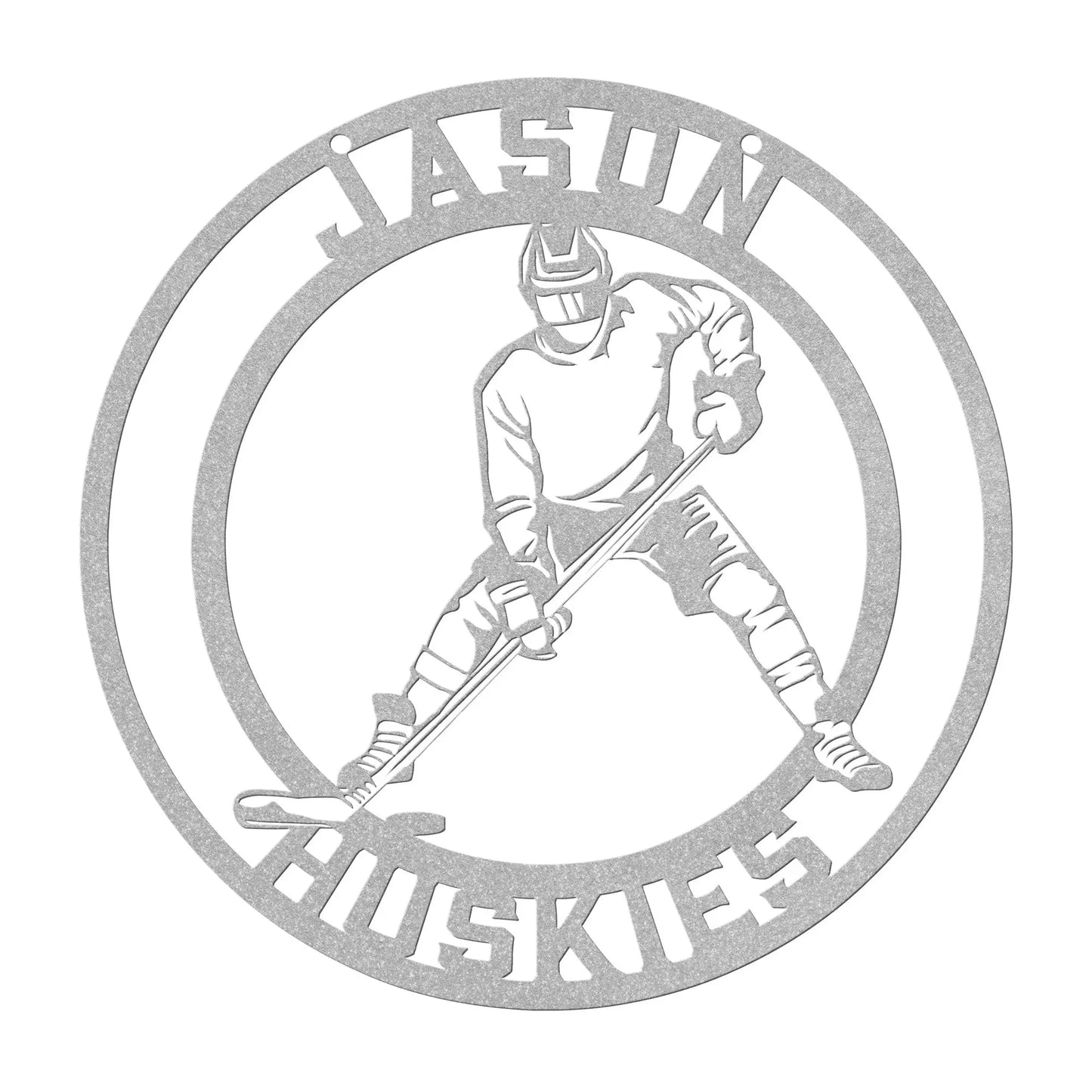 Hockey Player Metal Sign - Amazing Faith Designs