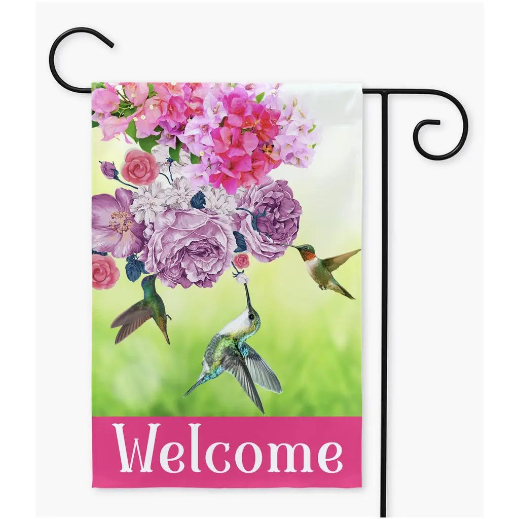 Hummingbird Garden Flag Amazing Faith Designs