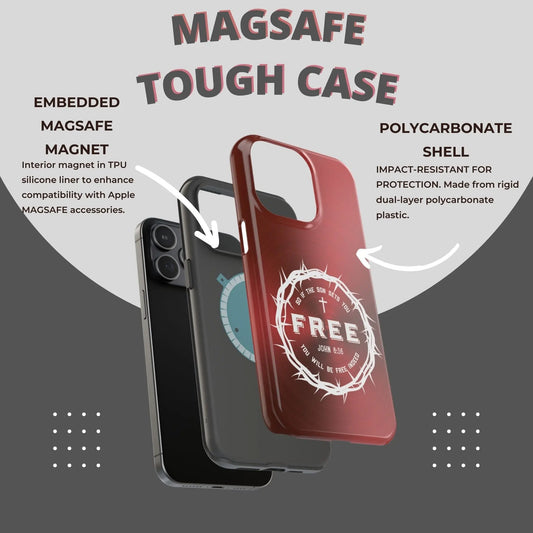 If the Son Sets You Free John 8:36 Christian Phone Case | MagSafe Printify