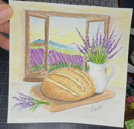 Illustrated Recipe Card Watercolor Painting on Paper Amazing Faith Designs