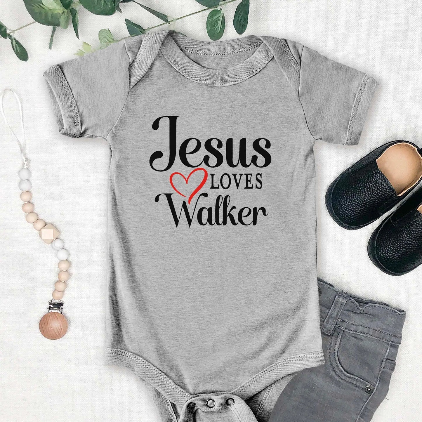 Jesus Loves Me Personalized Onesie Printify