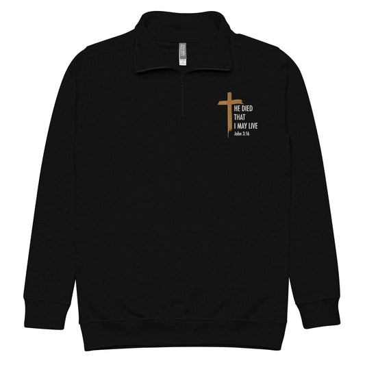 John 3:16 Cross Unisex fleece pullover Amazing Faith Designs