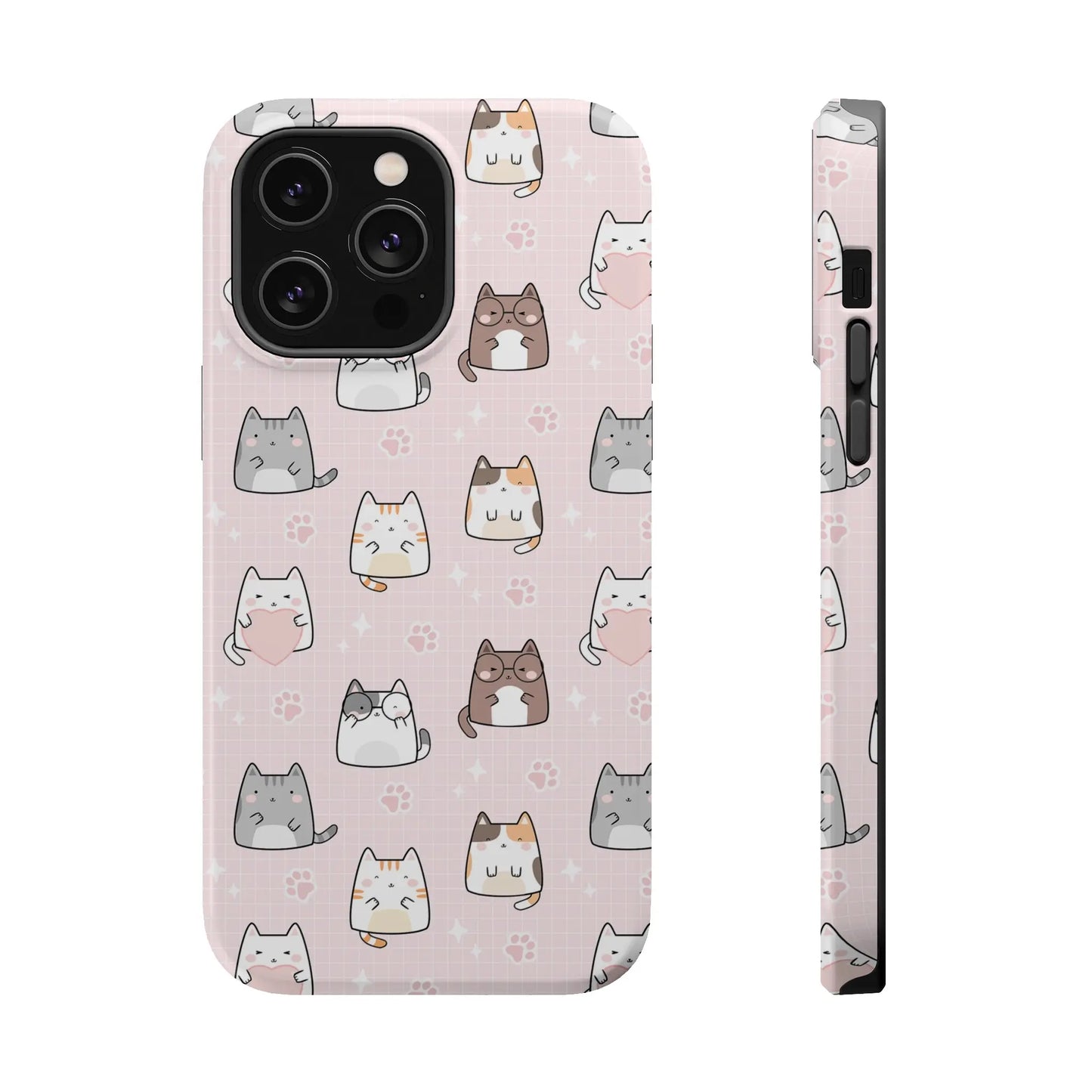 Kawaii Cats MagSafe iPhone Case | iPhone 13, 14, 15 Printify