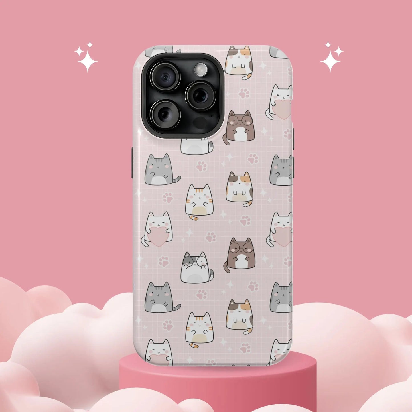 Kawaii Cats MagSafe iPhone Case | iPhone 13, 14, 15 Printify