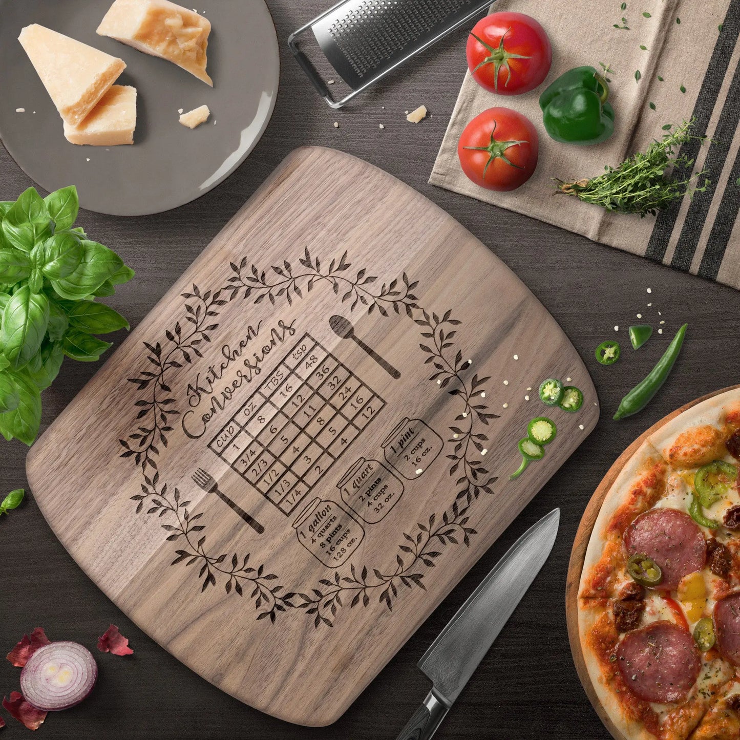 Kitchen Conversions Wood Cutting Board, Bridal Shower Gift, Wedding Gift teelaunch