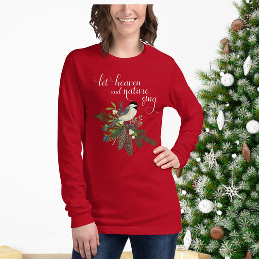 Let Heaven and Nature Sing Long Sleeve Christian T-shirt - Amazing Faith Designs