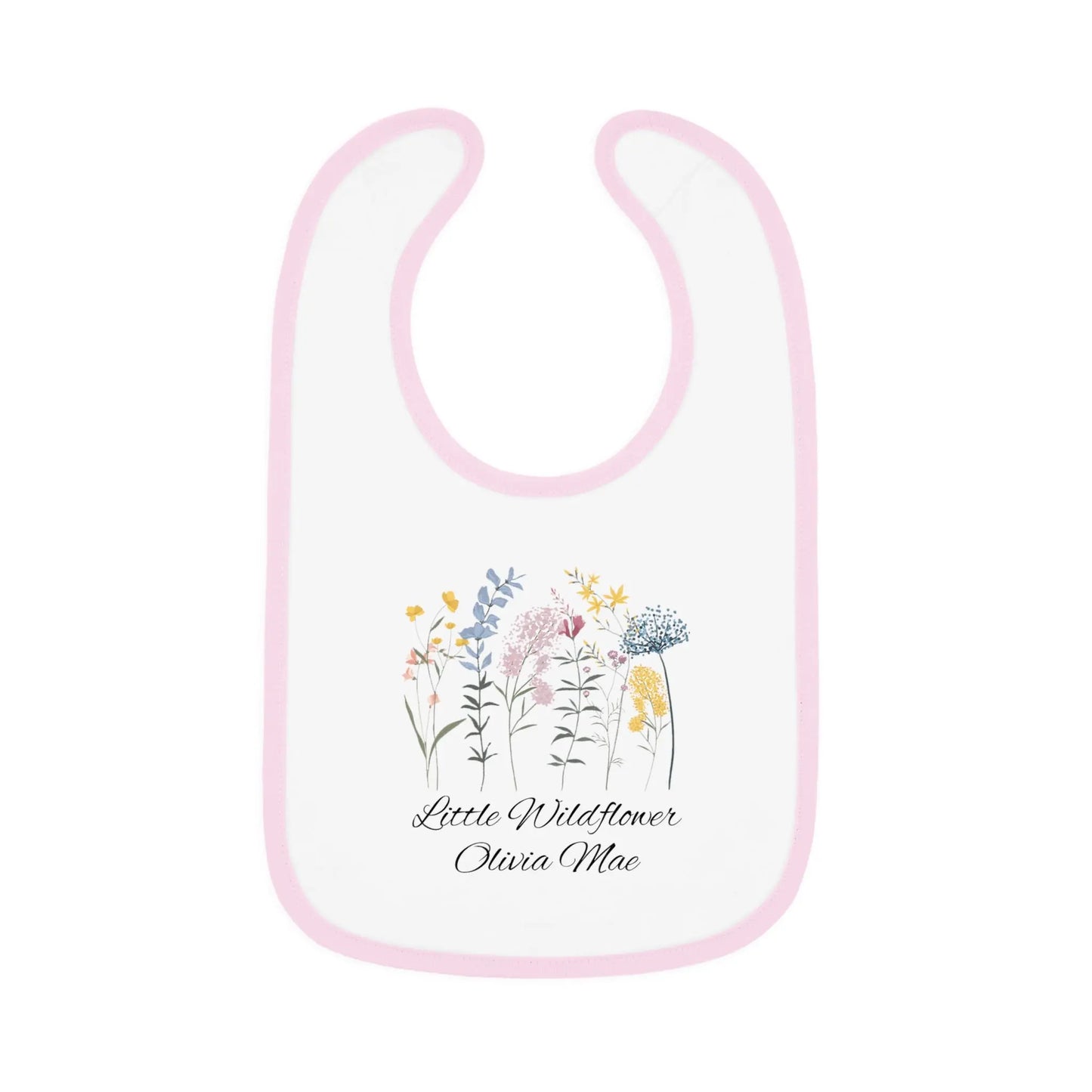 Little Wildflower Personalized Baby Bib - Amazing Faith Designs