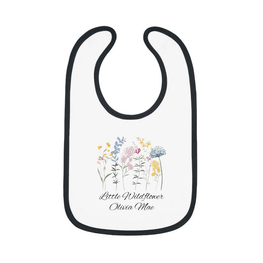 Little Wildflower Personalized Baby Bib - Amazing Faith Designs