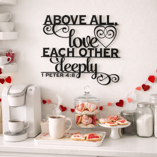 Love Each Other Scripture Metal Sign - Amazing Faith Designs