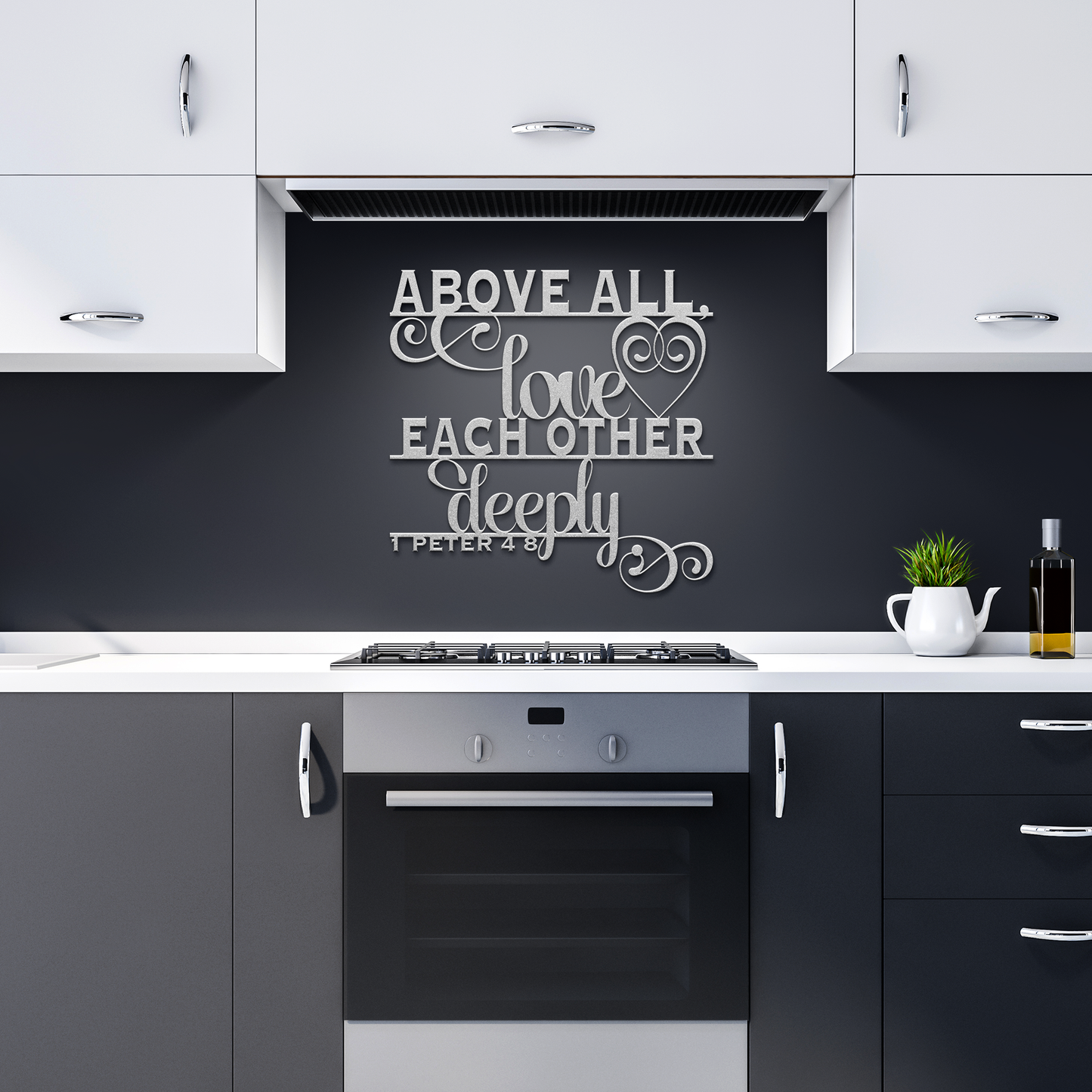 Love_Each_Other_Scripture_Metal_Sign_Silver_Dark_Kitchen_Mockup.png