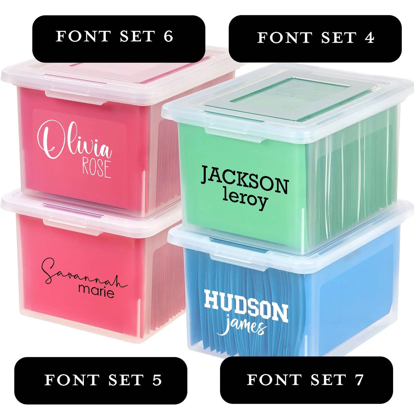 Memory Box Name Decal - Personalized Name Stickers (Copy) Amazing Faith Designs
