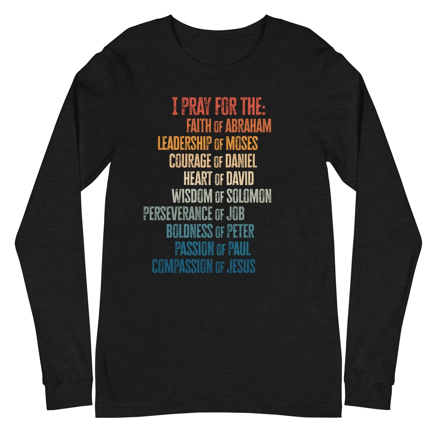 Men of the Bible Unisex Long Sleeve Christian T-shirt Amazing Faith Designs
