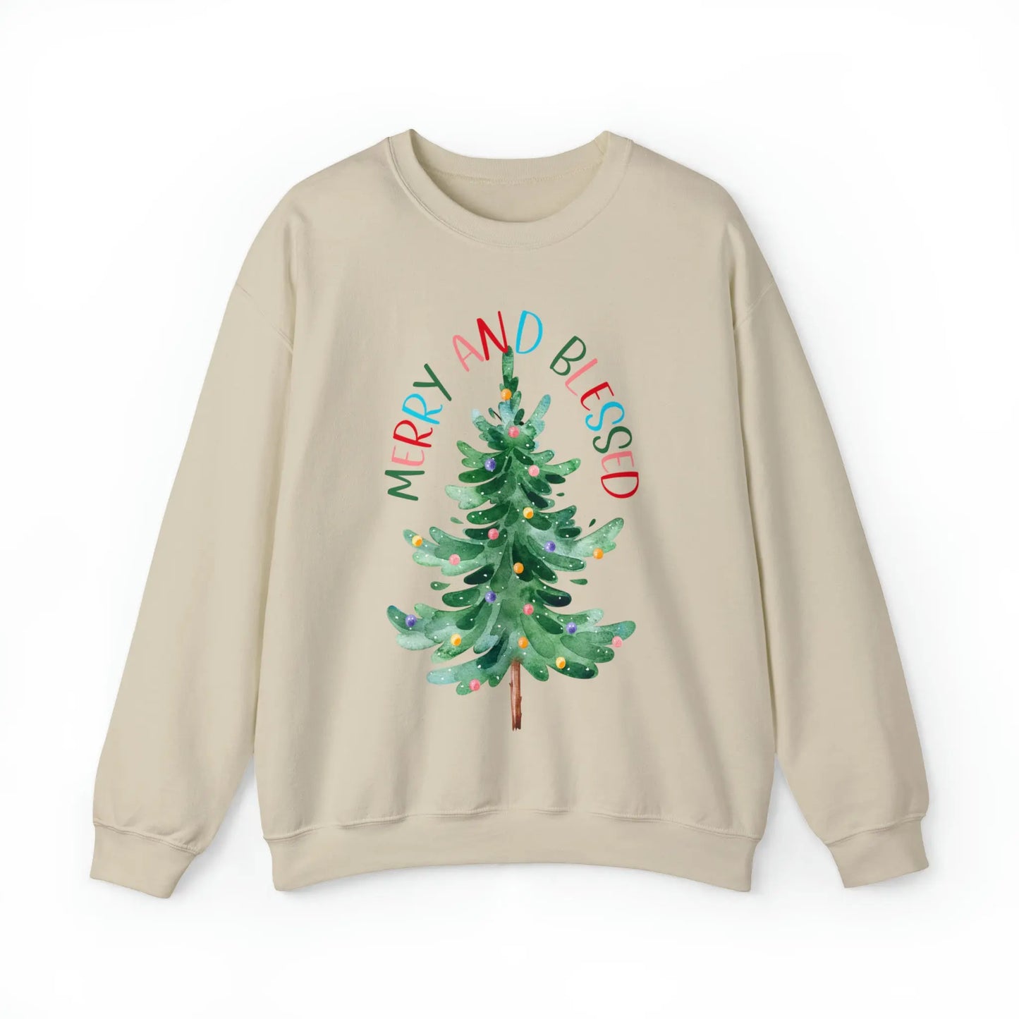 Merry and Blessed Christmas Sweatshirt Printify