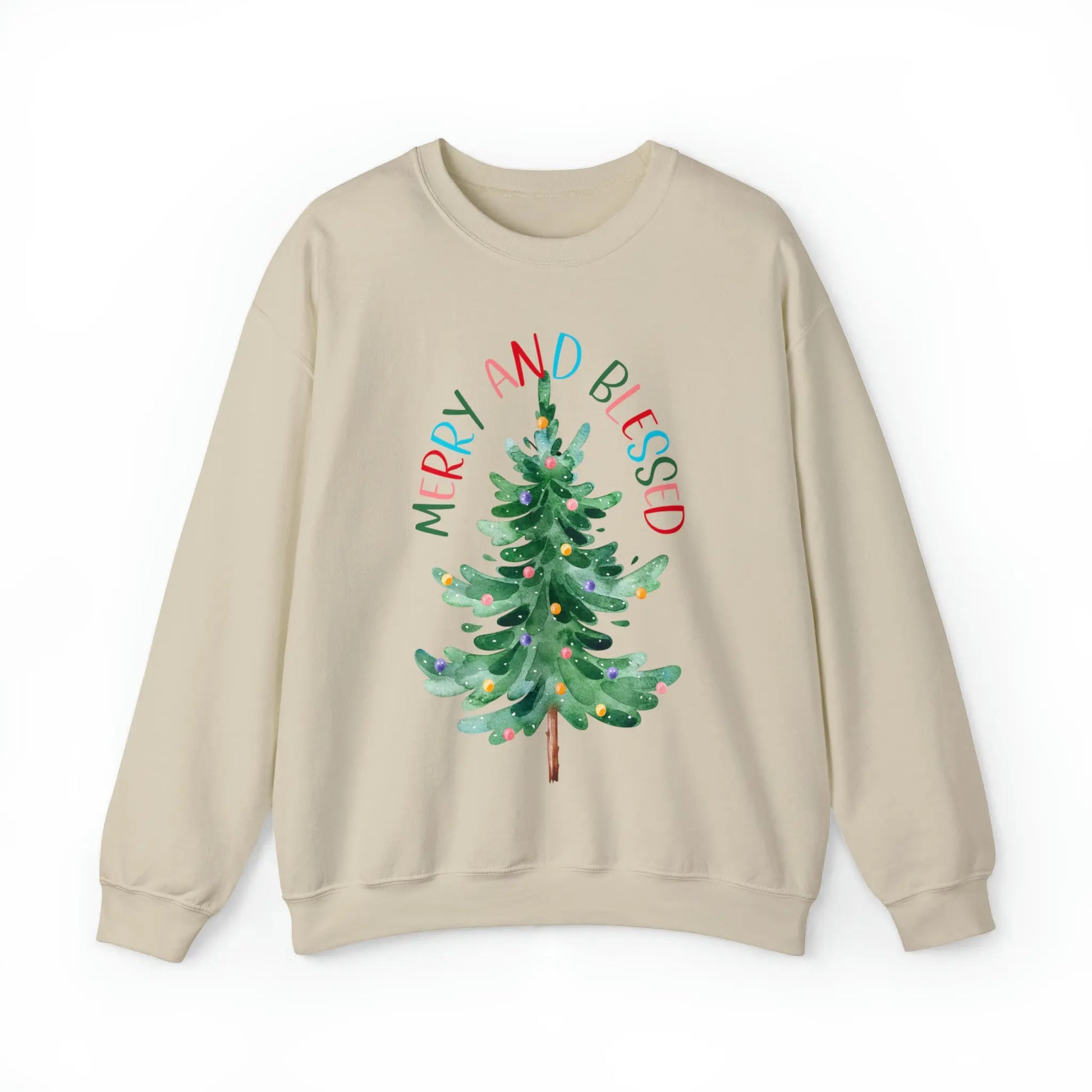 Merry and Blessed Christmas Sweatshirt Printify