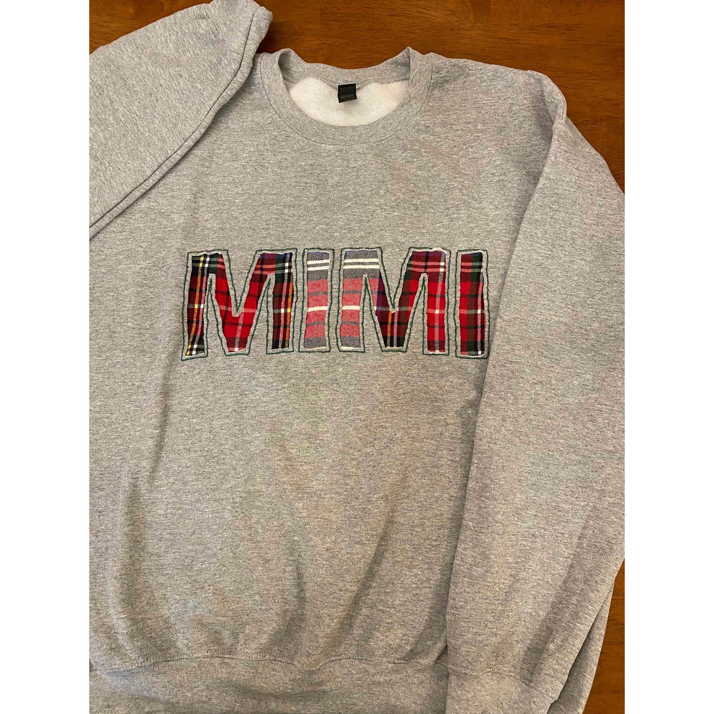 Christmas Plaid Hand Embroidered Sweatshirt - Amazing Faith Designs