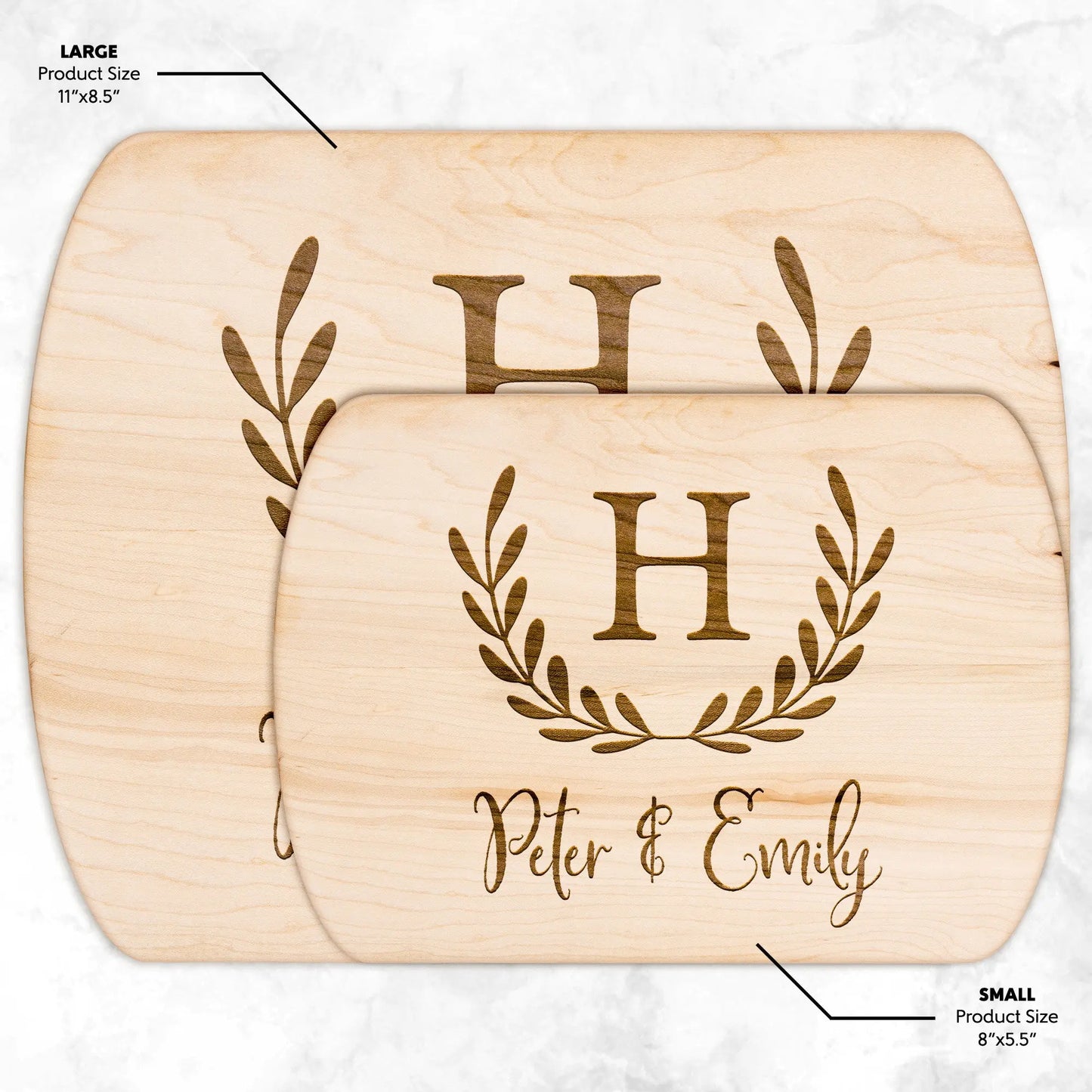 Monogram Charcuterie Board - Personalized with Names teelaunch