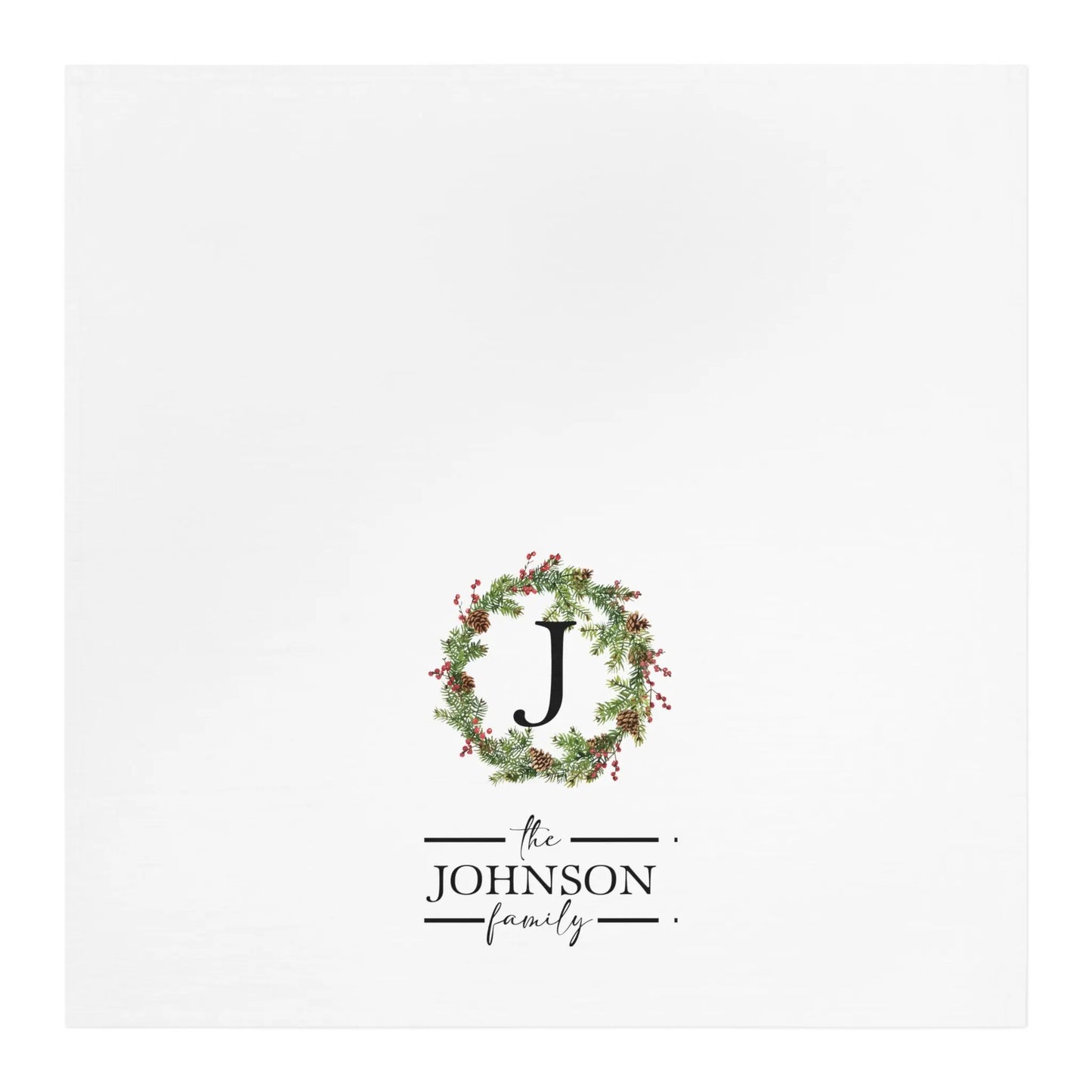 Monogram Christmas Tea Towel - Amazing Faith Designs