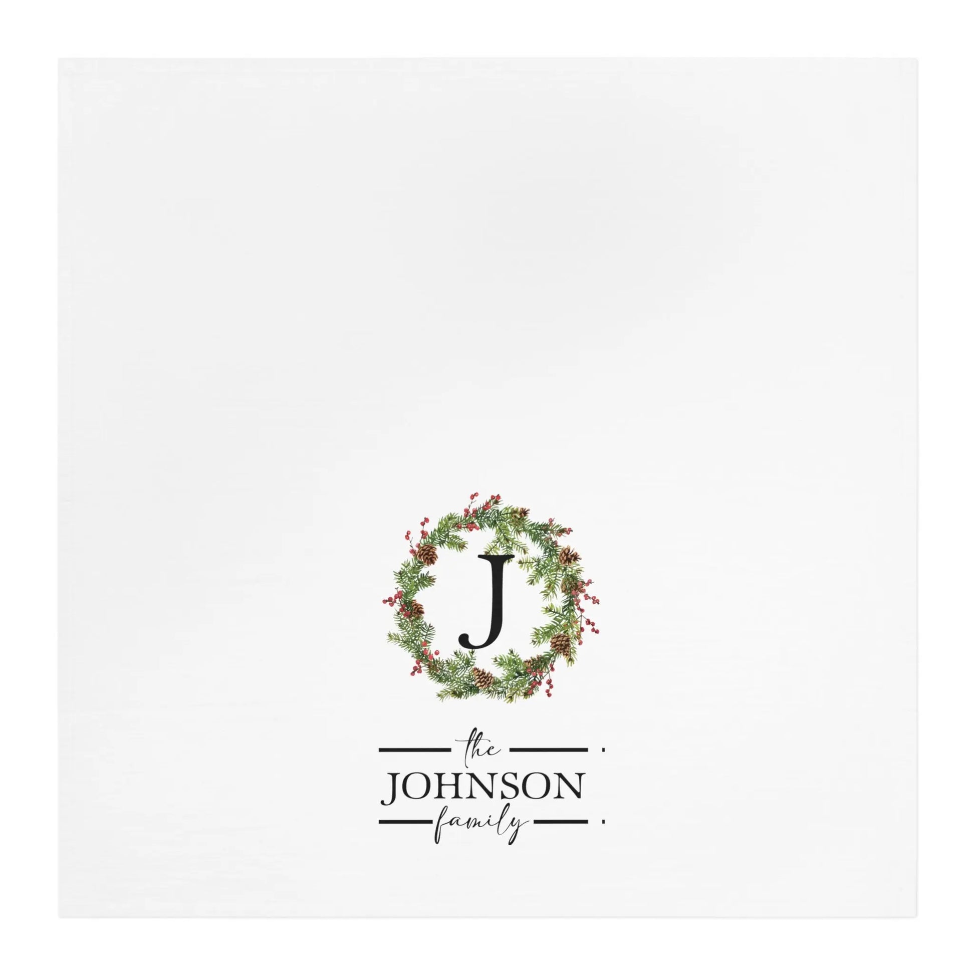 Monogram Christmas Tea Towel - Amazing Faith Designs
