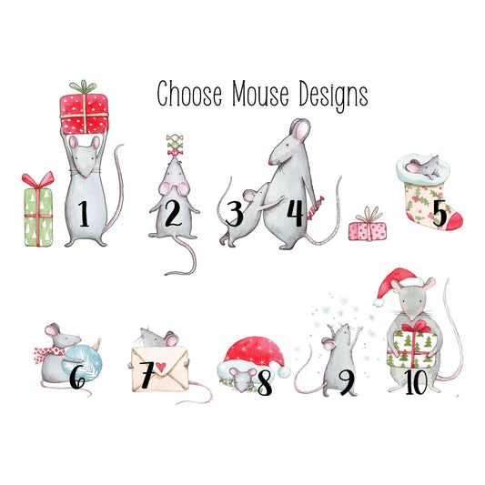 Mouse Family Ornament, Custom Family Keepsake - Choose from 9 mouse designs! Amazing Faith Designs