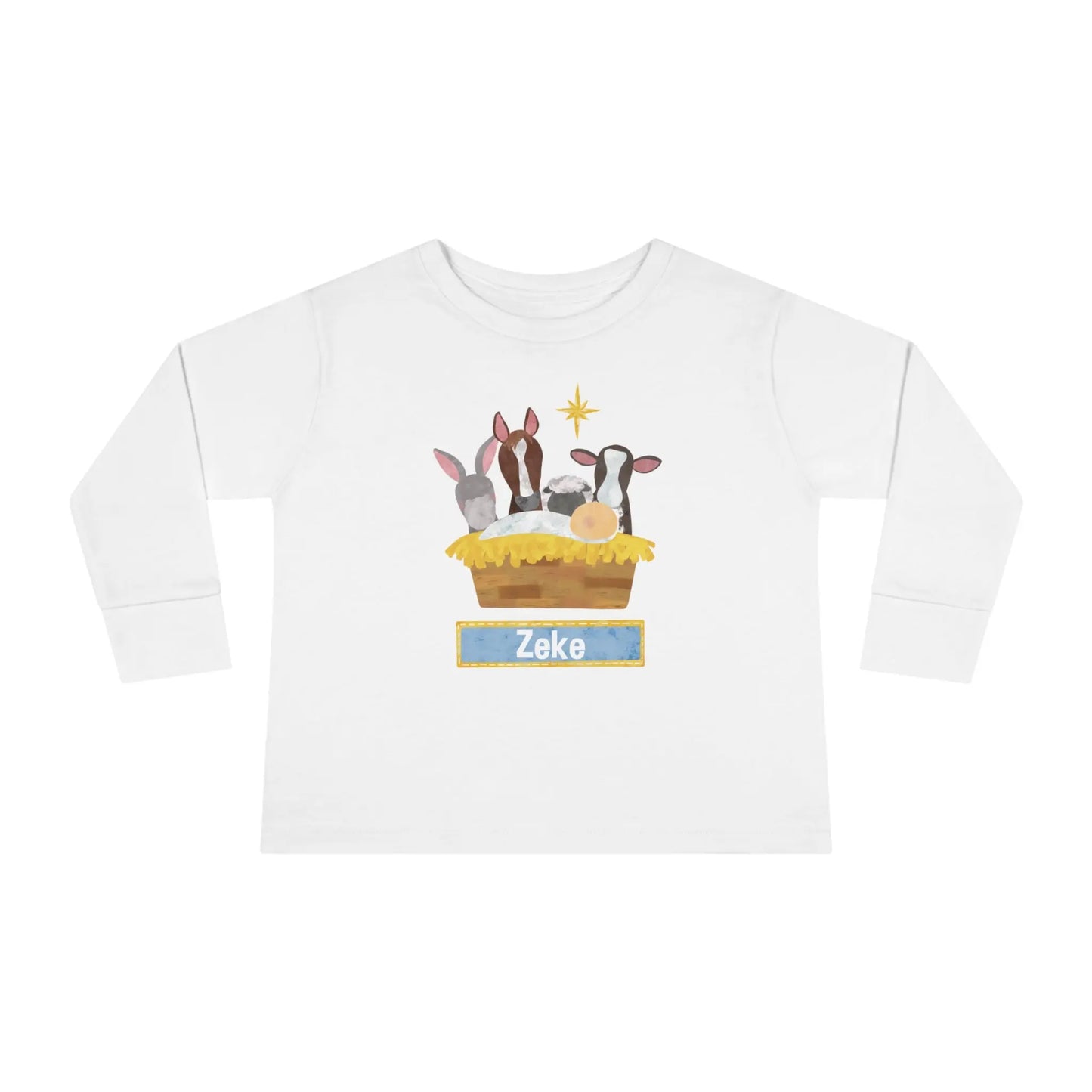 Nativity Christmas Toddler Long Sleeve Tee Printify
