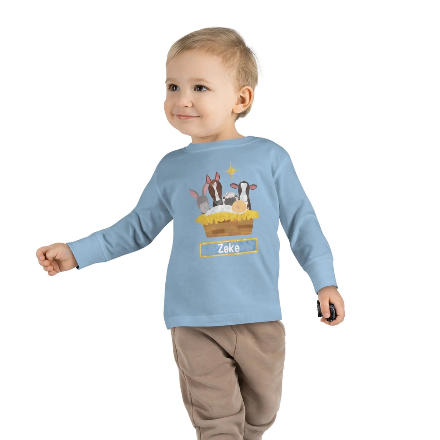 Nativity Christmas Toddler Long Sleeve Tee Printify
