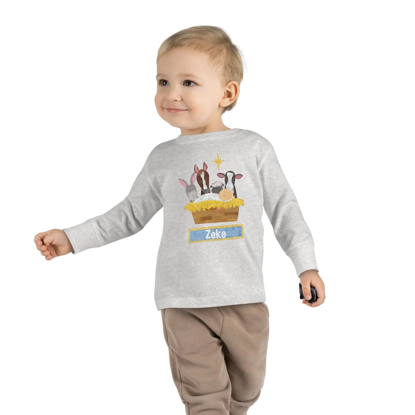Nativity Christmas Toddler Long Sleeve Tee Printify