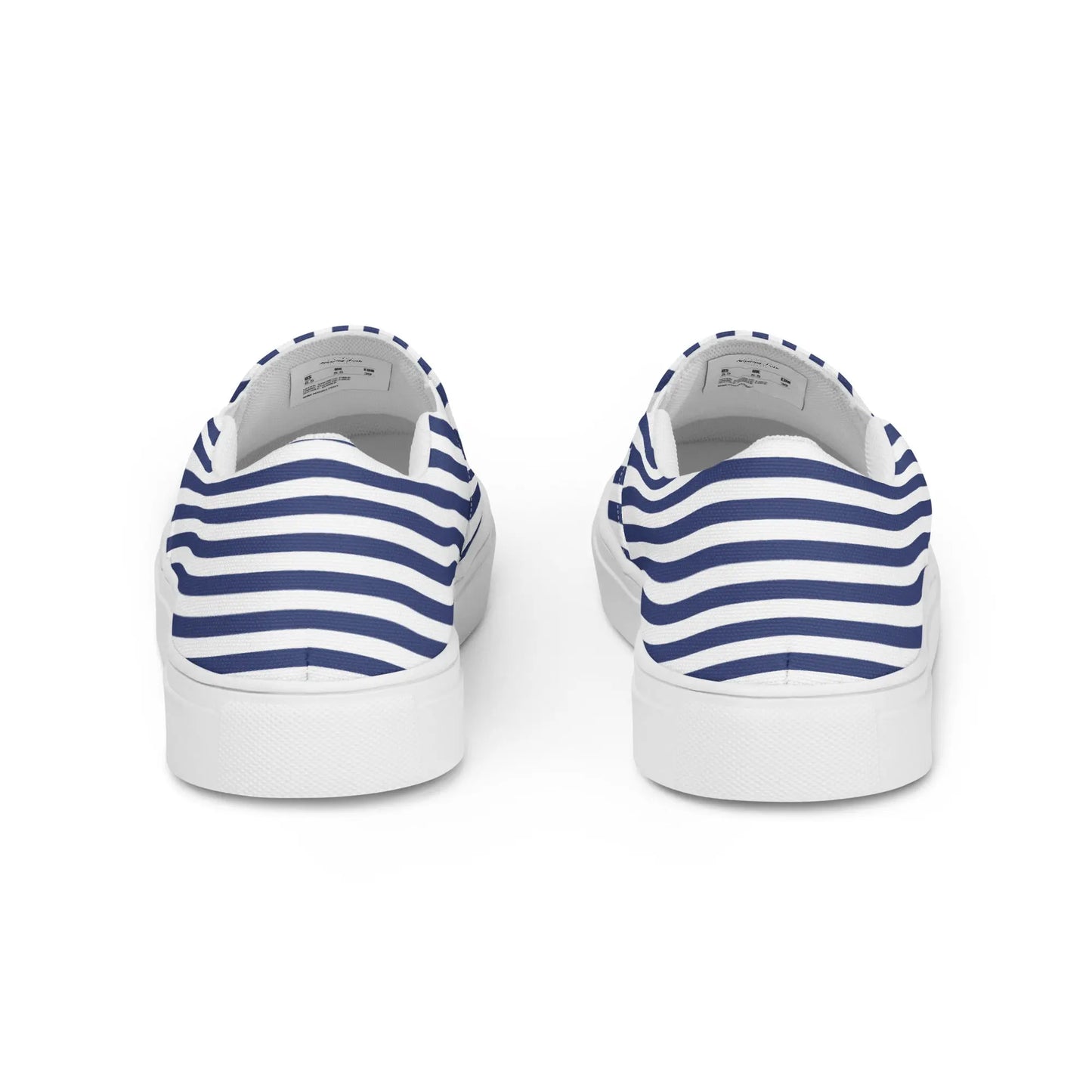 Navy Stripe Women’s slip-on canvas shoes Amazing Faith Designs