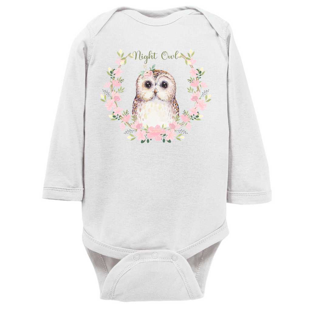 Night Owl Long Sleeve Onesie - Amazing Faith Designs
