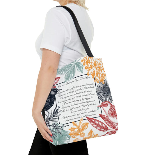 Ode to a Nightingale Tote Bag , Literary Gift, Book Lover Gift Printify