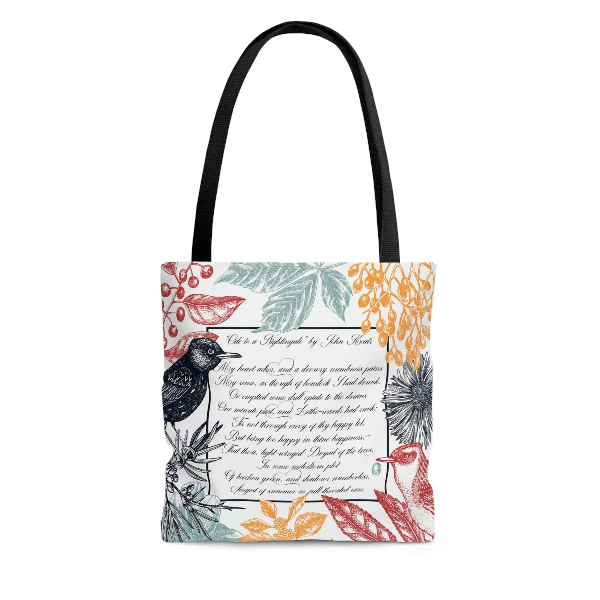 Ode to a Nightingale Tote Bag , Literary Gift, Book Lover Gift Printify