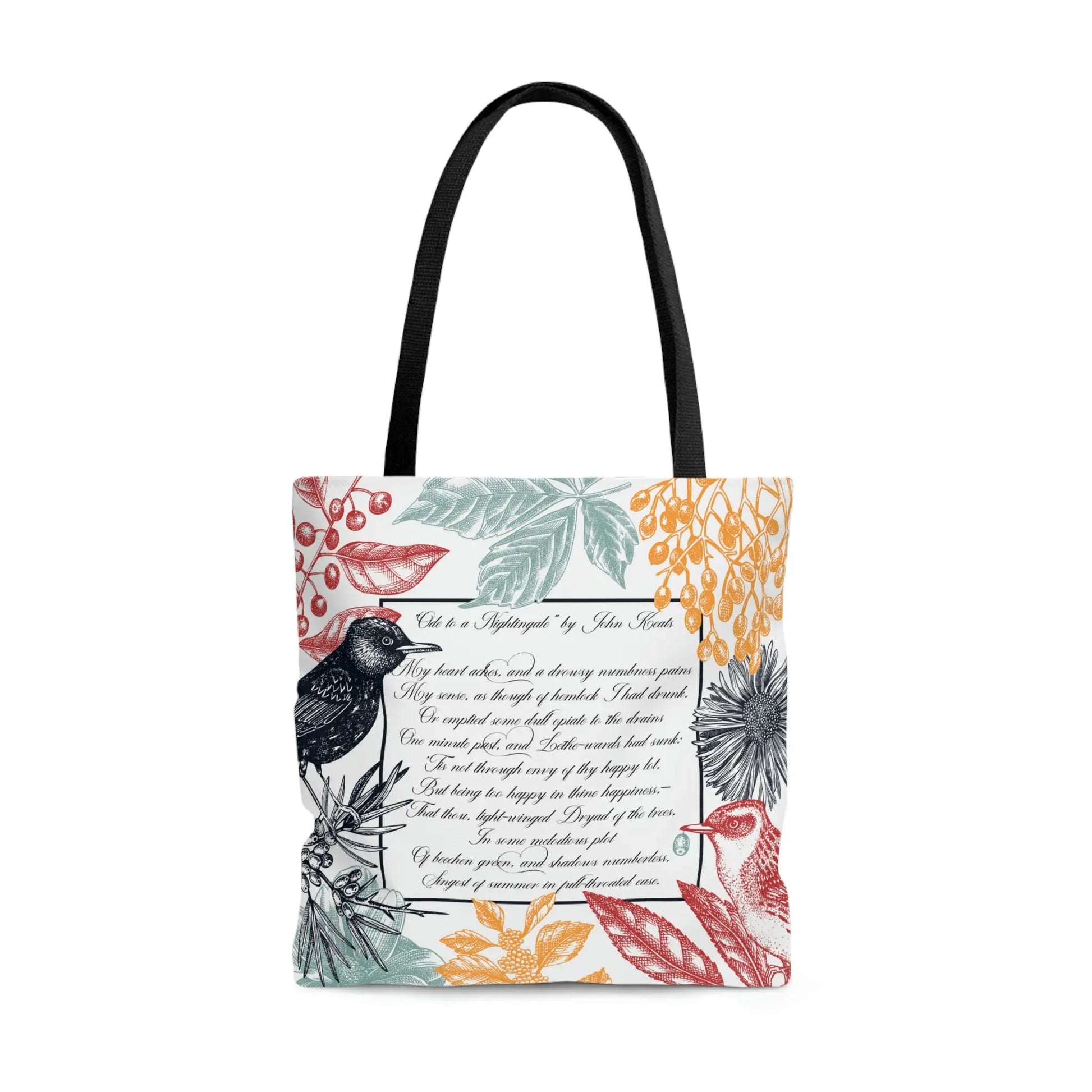 Ode to a Nightingale Tote Bag , Literary Gift, Book Lover Gift Printify