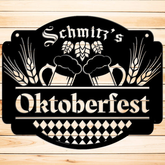 Oktoberfest Personalized Metal Sign - Amazing Faith Designs
