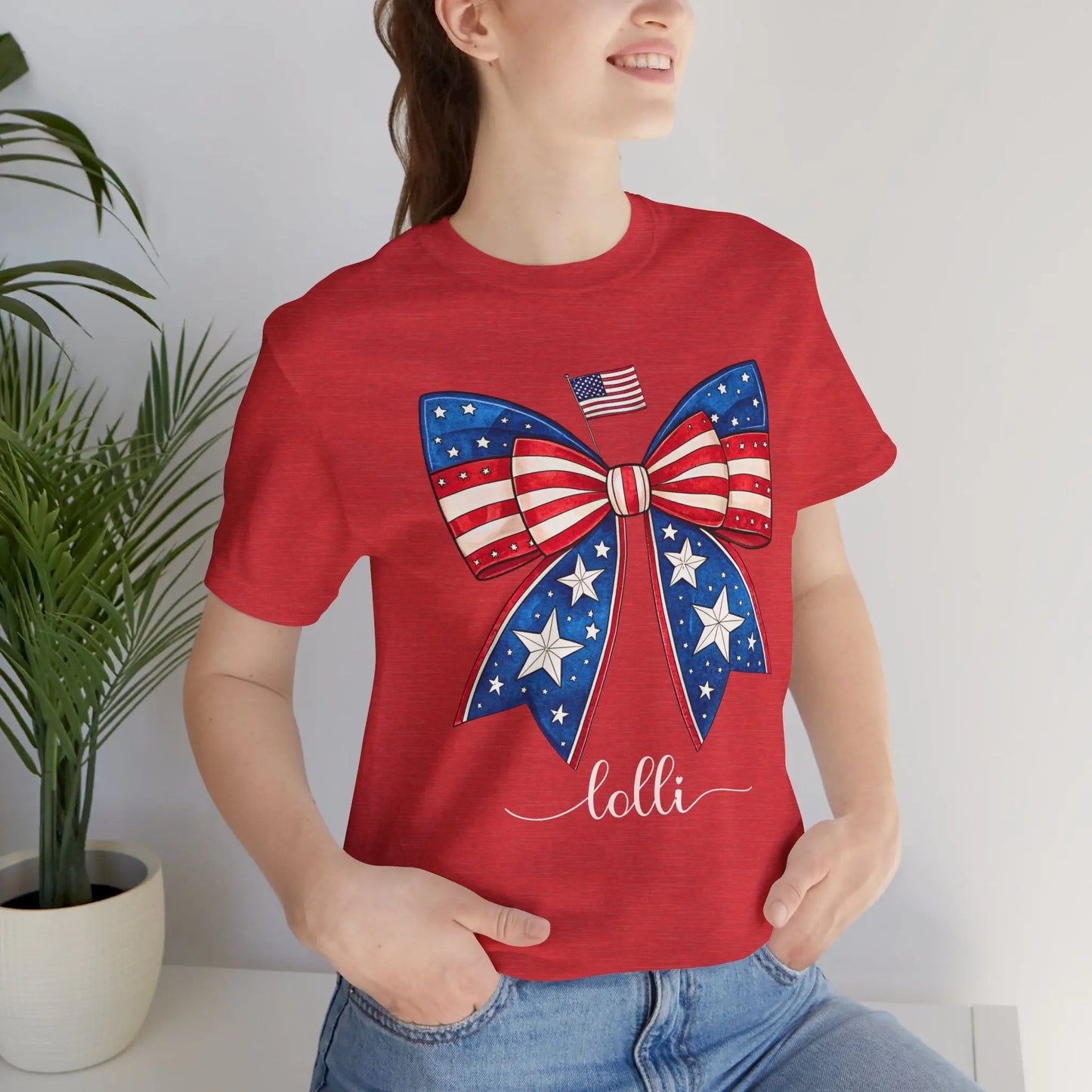 Patriotic Bow Matching Shirt Printify