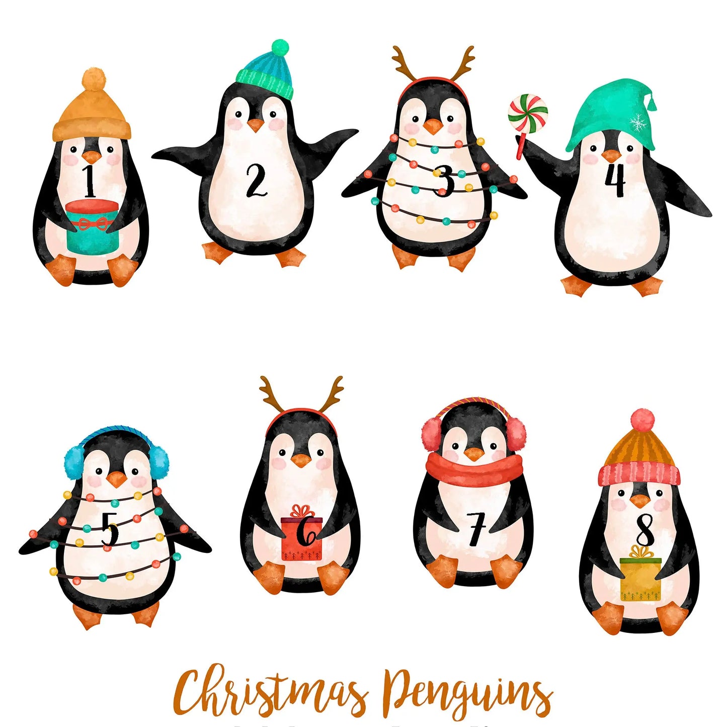 Penguin Family Names Ornament, Christmas Family Keepsake Amazing Faith Designs