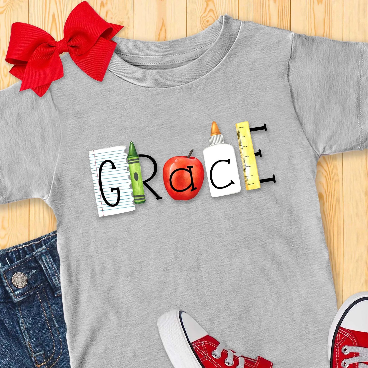 Personalized Back to School Toddler Fine Jersey Tee Awkward Styles