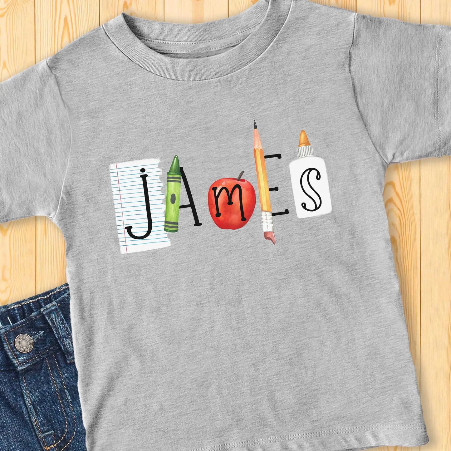 Personalized Back to School Toddler Fine Jersey Tee Awkward Styles