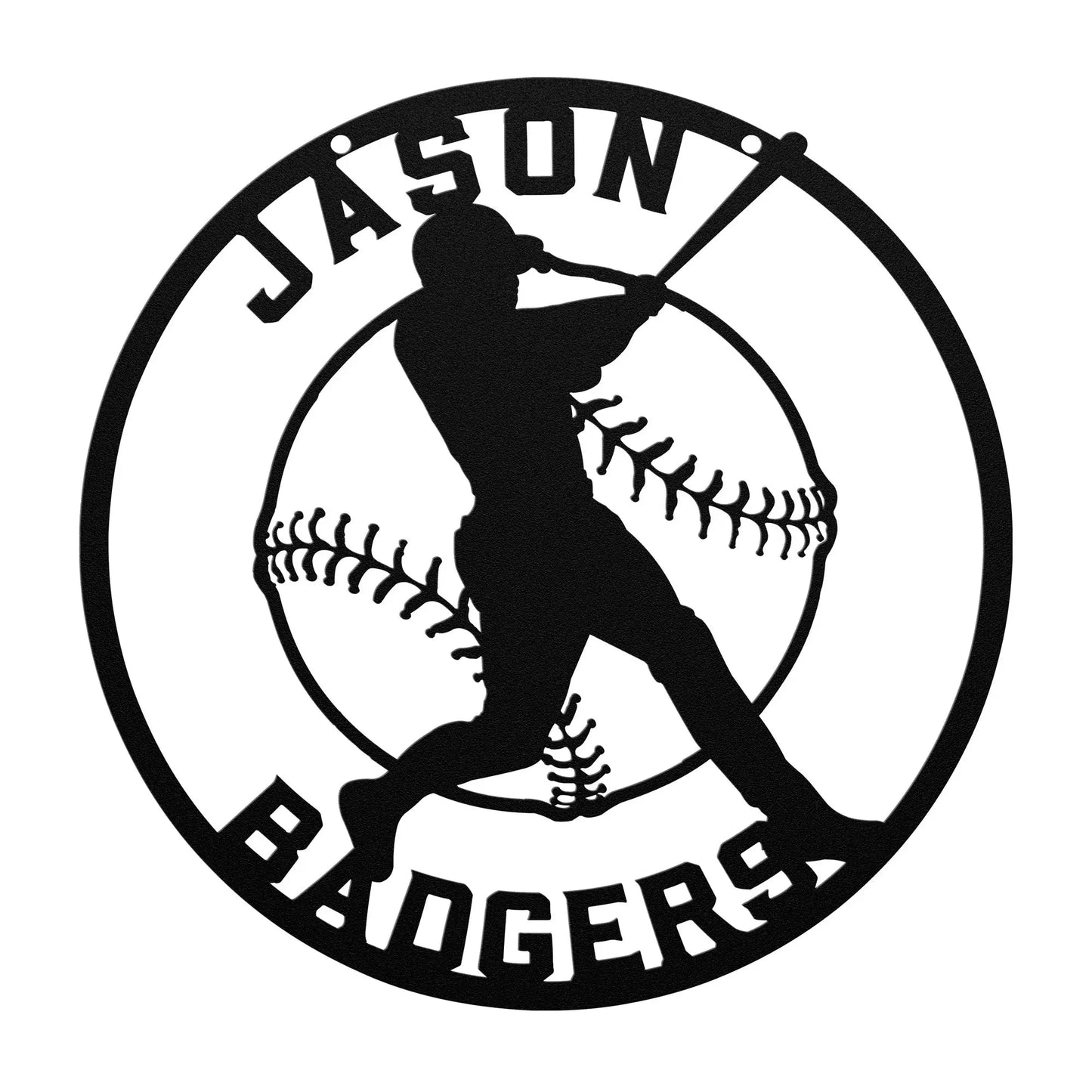Personalized Baseball Player Metal Sign teelaunch