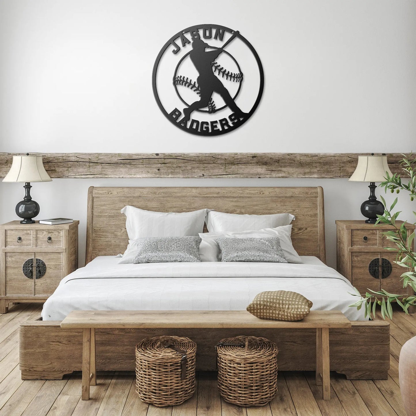 Personalized Baseball Player Metal Sign - Amazing Faith Designs