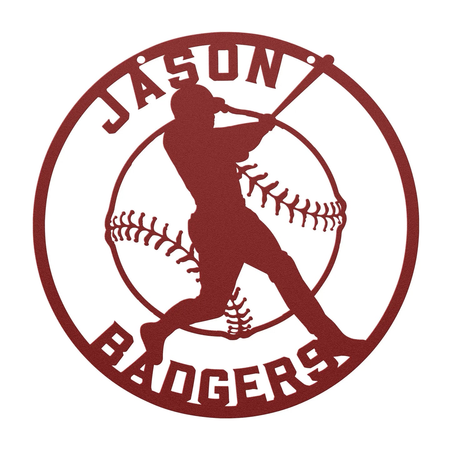 Personalized Baseball Player Metal Sign - Amazing Faith Designs