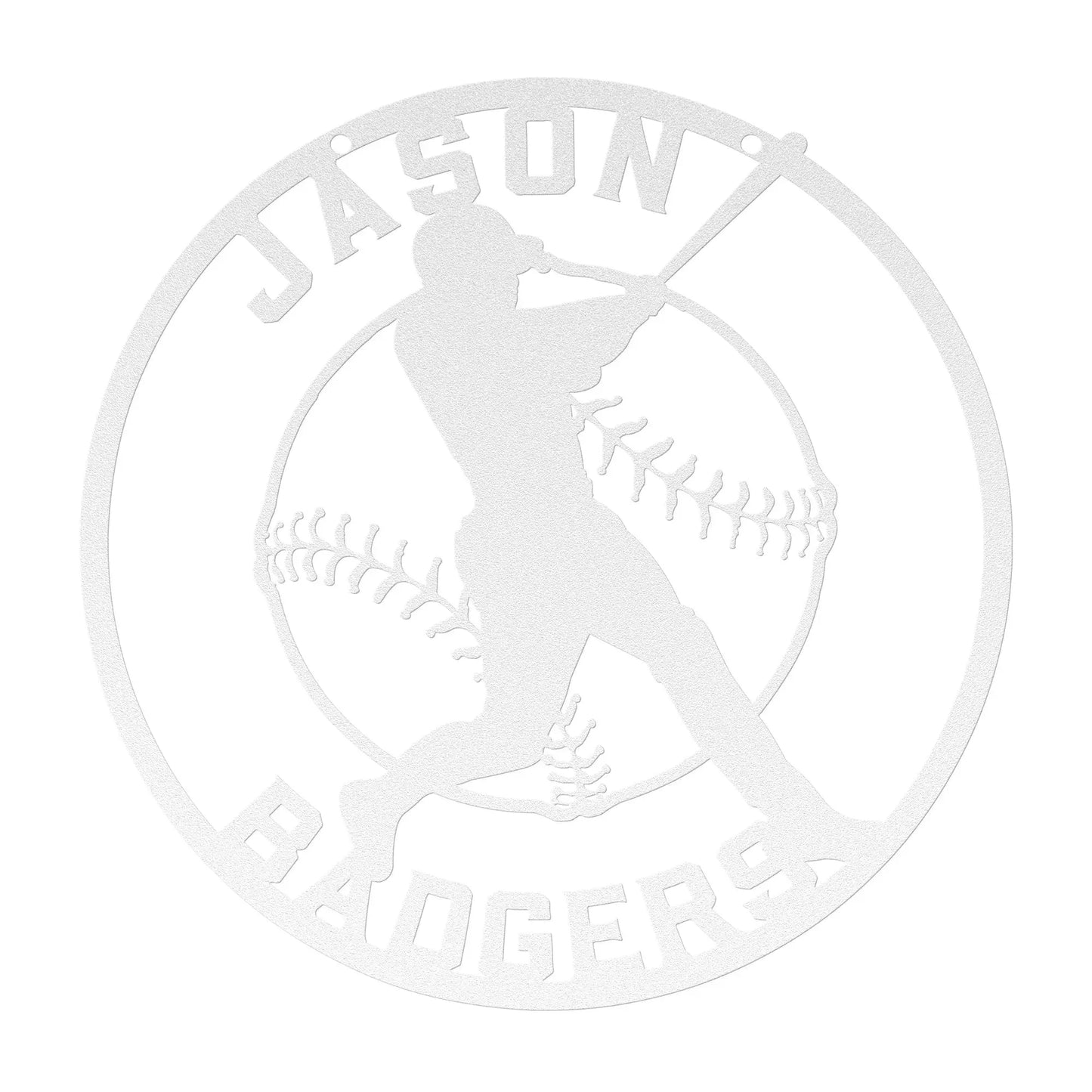 Personalized Baseball Player Metal Sign - Amazing Faith Designs