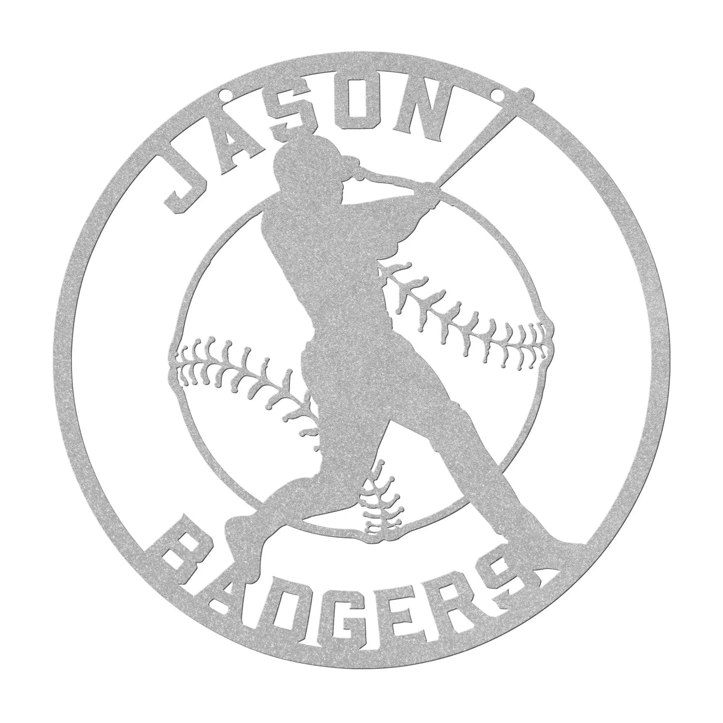 Personalized Baseball Player Metal Sign - Amazing Faith Designs