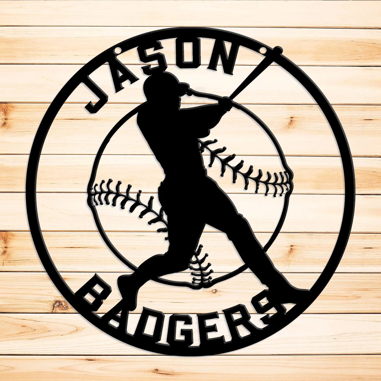 Personalized Baseball Player Metal Sign - Amazing Faith Designs
