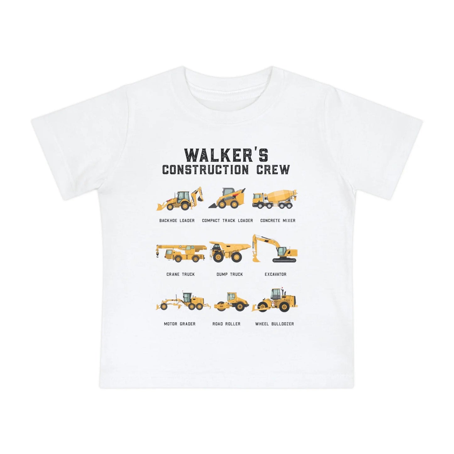 Personalized Construction Crew Baby T-Shirt Printify