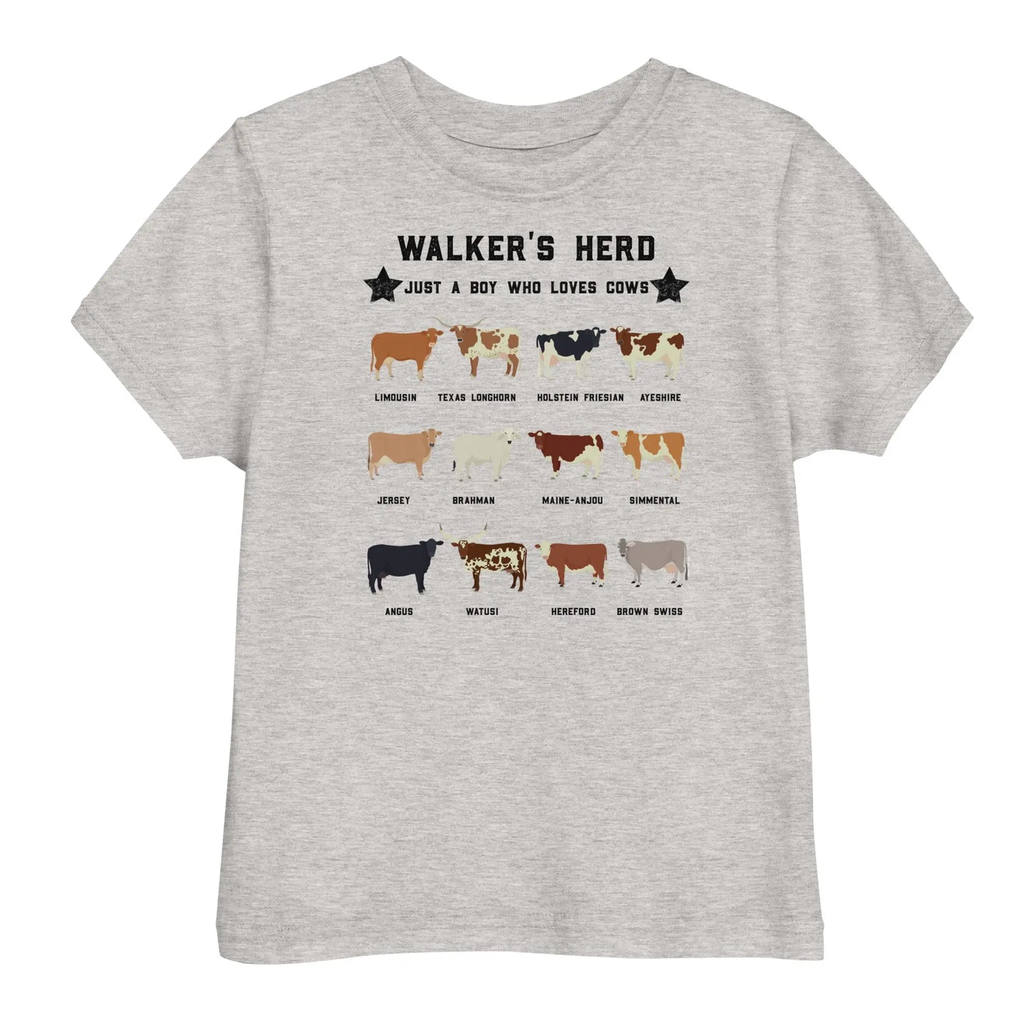 Personalized Cow Crew Toddler Shirt Amazing Faith Designs