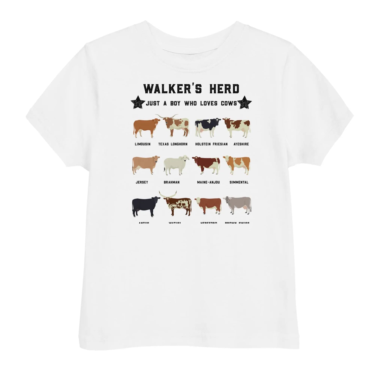 Personalized Cow Crew Toddler Shirt Amazing Faith Designs